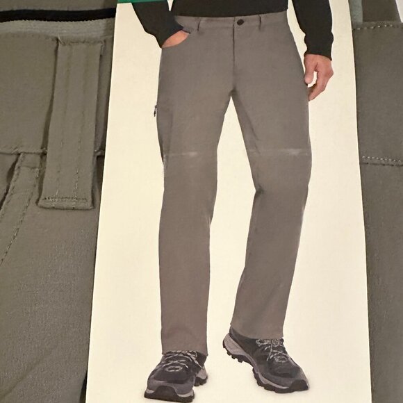 New Orvis Tech Pants Men's Size W38 X L30 Gray Water Resistant Stretch Fabric - Picture 2 of 11